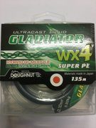 Плетеный шнур Gladiator WX4, 135м (0,10мм) темно-зеленый