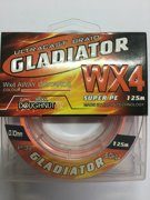 Плетеный шнур Gladiator WX4, 125м (0,10мм) Оранжевый