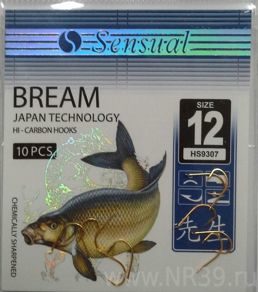 Крючки Sensual Bream HS9307-12G, №12 (10 шт./уп.) MIKADO