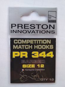 Крючки PR 344 №12 (10 шт./уп.) Preston Innovation